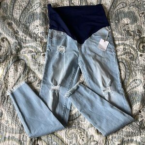 Pinkblush Blue Ankle Cropped Jeans